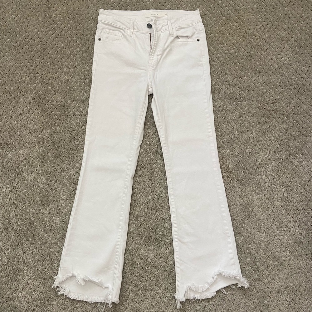 Hidden Midrise White Jeans